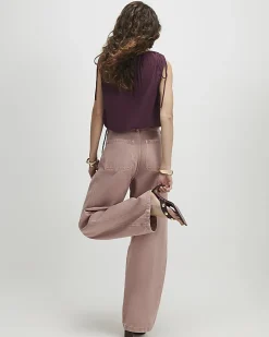 Pink High Waisted Balloon Leg Jeans