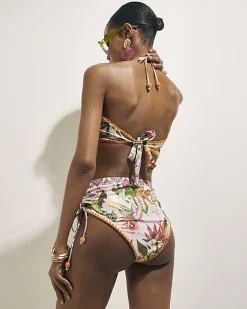 Pink High Waisted Floral Bikini Bottoms