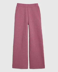 Pink Jacquard Wide Leg Trousers