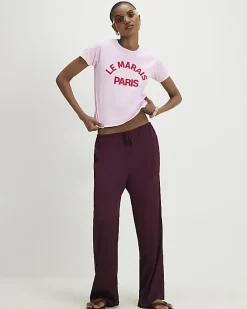 Pink Le Marais Slogan T-shirt