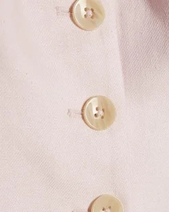 Pink Linen Blend Longline Waistcoat