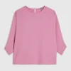 Pink Long Sleeve Batwing Top