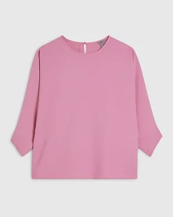 Pink Long Sleeve Batwing Top