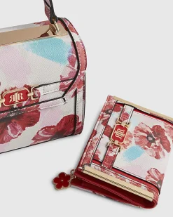 Pink Mini Floral Charm Tote Bundle Bag