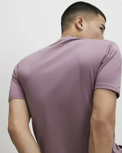 Pink Muscle Fit Lightweight Stretch T-Shirt