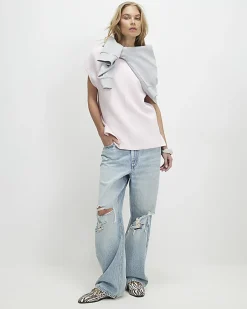 Pink Premium Twill Short Sleeve Top
