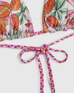 Pink Reversible Triangle Bikini Top