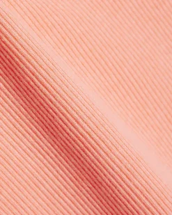 Pink Ribbed Scoop Neck Vest Top