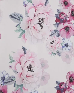 Pink Satin Floral Scallop Trim Cami Top