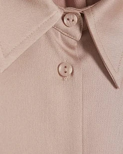 Pink Satin Short Sleeve Shirt