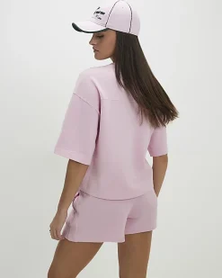 Pink Short Sleeve Loopback T-shirt