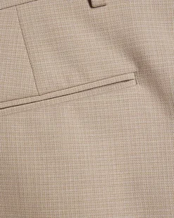 Pink Skinny Fit Micro Check Suit Trousers