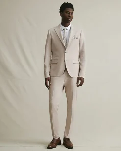 Pink Skinny Fit Micro Check Suit Jacket