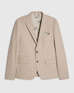 Pink Skinny Fit Micro Check Suit Jacket