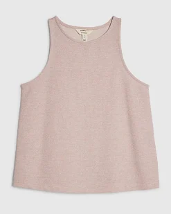 Pink Sleeveless Metallic vest Top