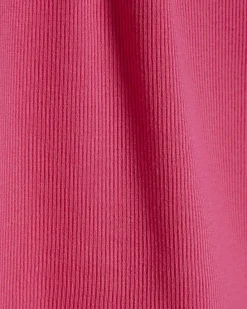 Pink Sleeveless Ribbed Tank Top
