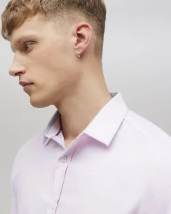 Pink Slim Fit Premium Long Sleeve Shirt