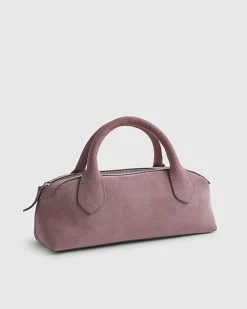 Pink Suede Premium Bowler Bag