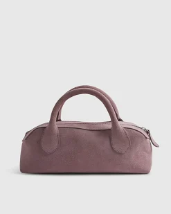 Pink Suede Premium Bowler Bag
