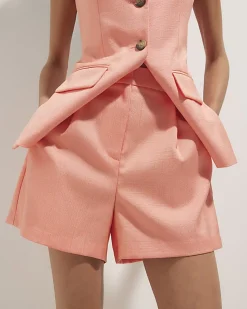 Pink Tailored Shorts