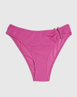 Pink Textured Bikini Bottom