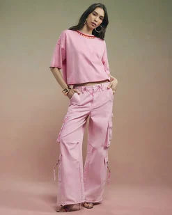 Pink Year Zero Embellished T-Shirt