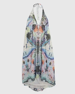 Purple Butterfly Embellished Maxi Dress