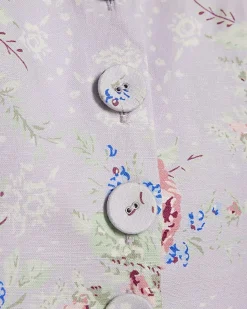 Purple Floral Cotton Waistcoat