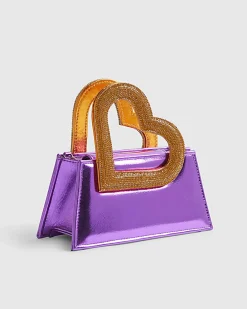 Purple Heart Handle Bag