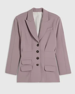 Purple RI Studio Cinch Waist Blazer