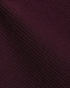 Purple Sleeveless Ribbed Tank Top