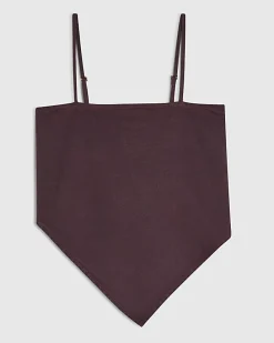 Purple Tie Back Scarf Top