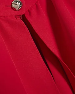 Red Cape Detail Mini Dress