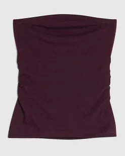 Red Cotton Bandeau Top