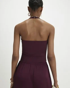 Red Halter Neck Bodysuit