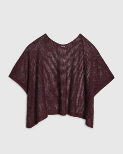 Red Metallic Knitted Cape