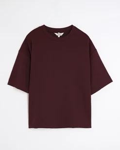 Red Premium Short Sleeve Boxy T-Shirt
