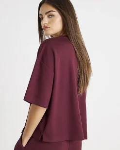 Red Premium Short Sleeve Boxy T-Shirt