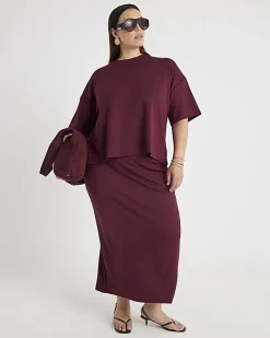 Red Premium Short Sleeve Boxy T-Shirt