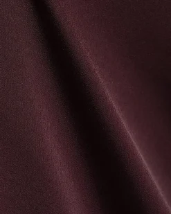 Red Satin Midi Skirt