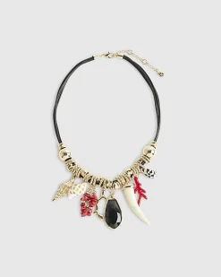 Red Shoreline Charm Necklace