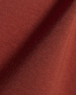 Red Short Sleeve Cotton Fitted Top