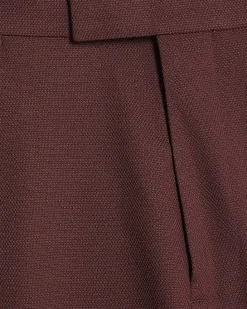Red Skinny Fit Stretch Textured Suit Trousers