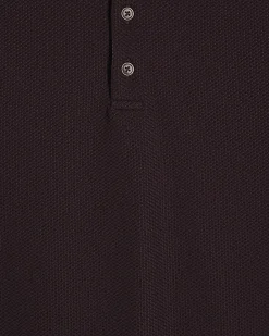 Red Slim Fit Textured Tipped Polo Shirt