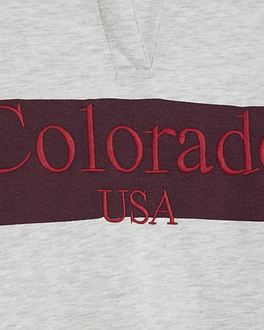 Red Stripe Colorado Rugby Sweatshirt