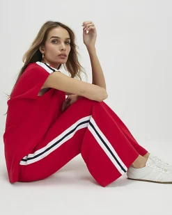 Red Tape Side Drawstring Wide Leg Joggers