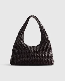 Red Textured Shoulder Bag