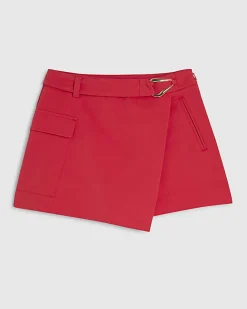 Red Utility Skort