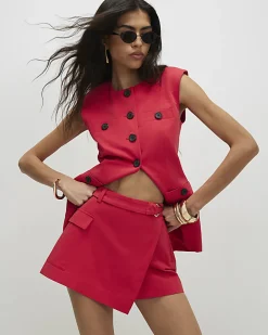 Red Utility Skort