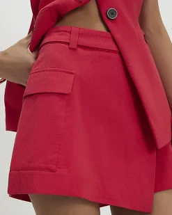 Red Utility Skort